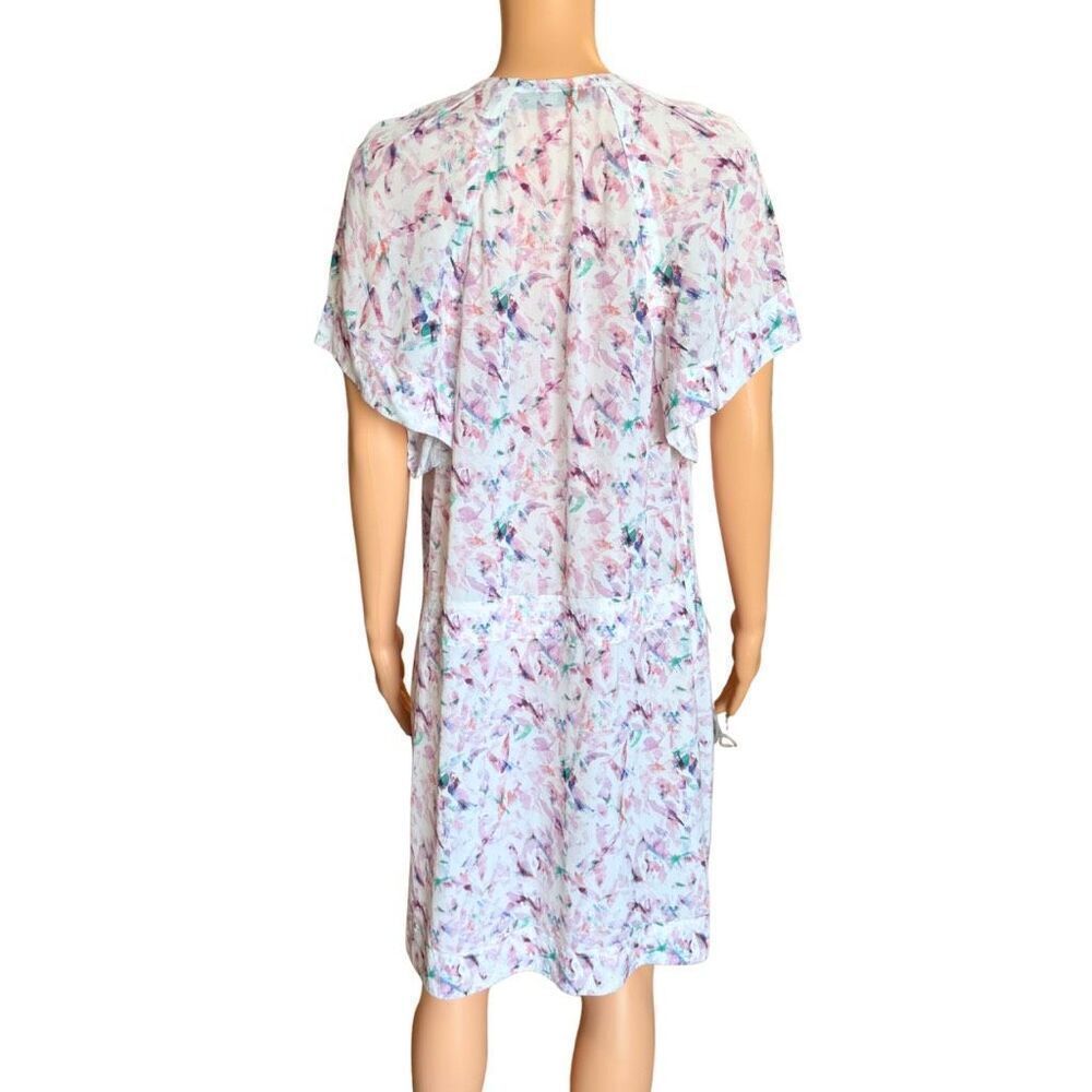 IRO Bago Dress 36 US 4 Small Abstract Print Pink Purple Sheer Mini Shift Revolve - Picture 8 of 9